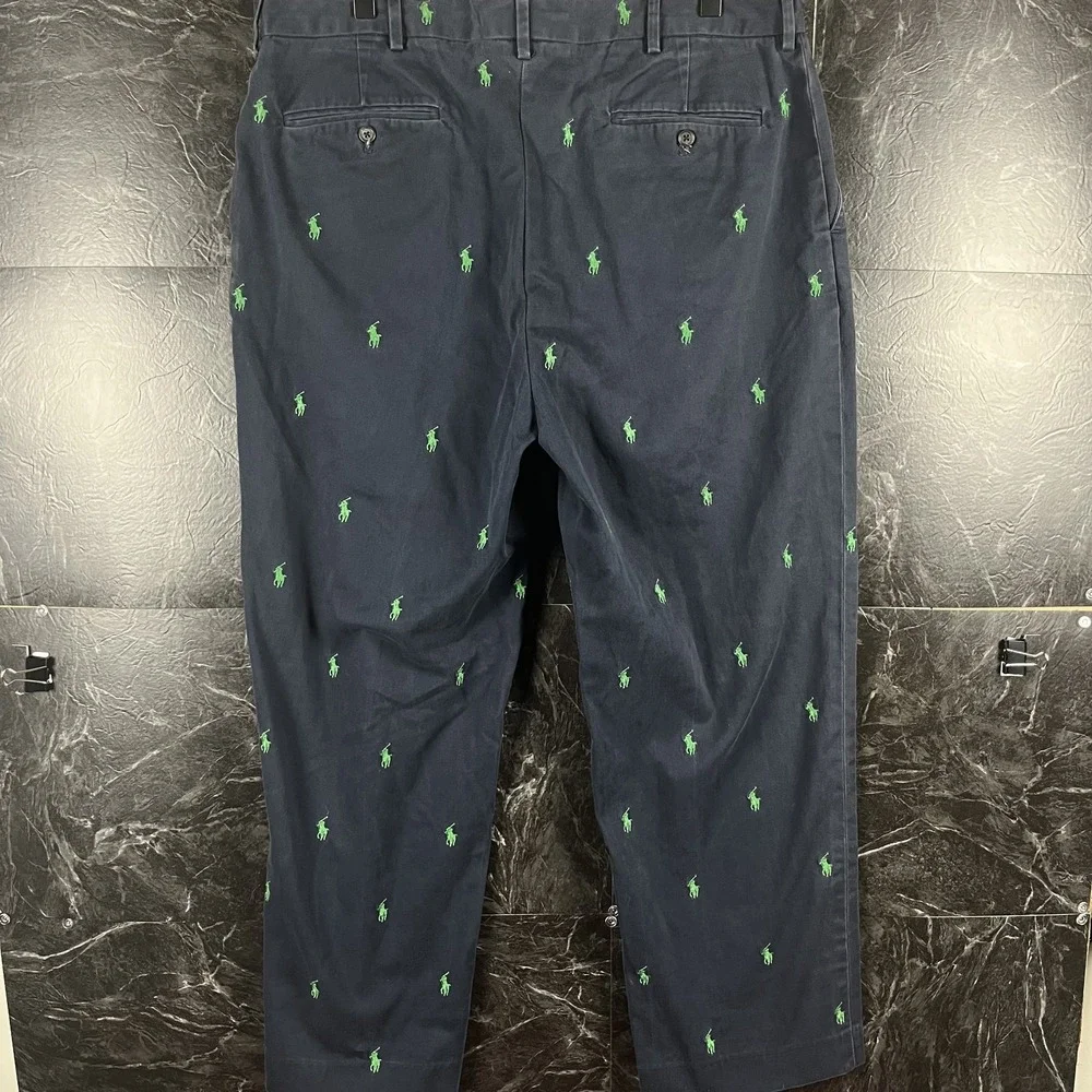 Polo Ralph Lauren Vtg All Over Pony Chino Pants 36x30